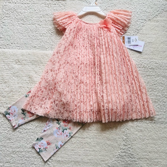 Bonnie Jean 2pc toddler girls dress with leggings size 3T - Picture 1 of 9